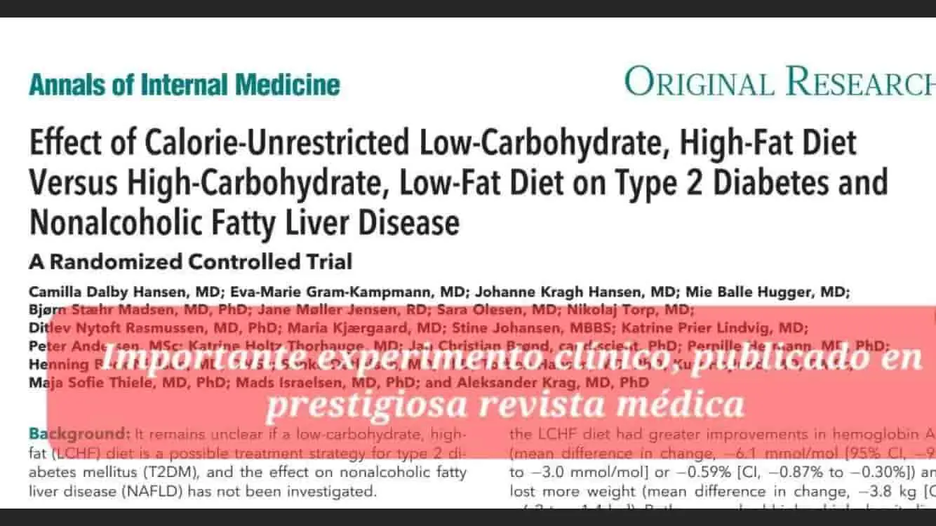 Artículo científico de dieta baja en carbohidratos.