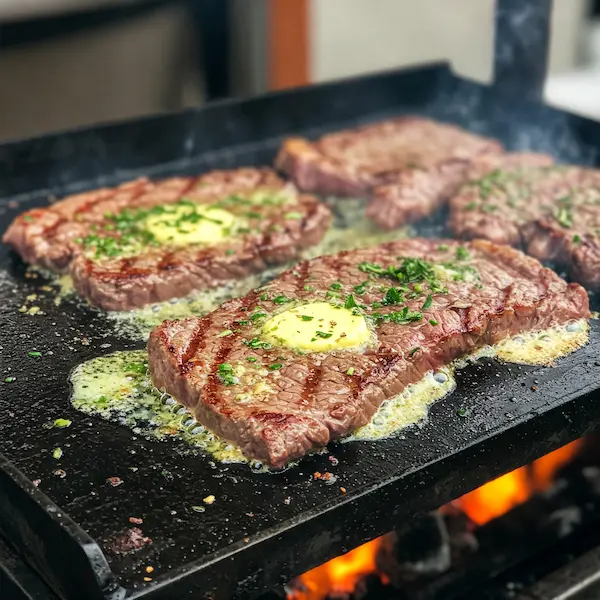 carne asandose sobre chapa