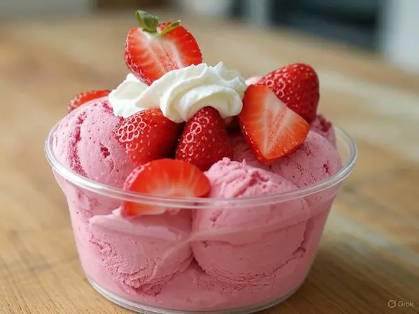 helado de frutillas