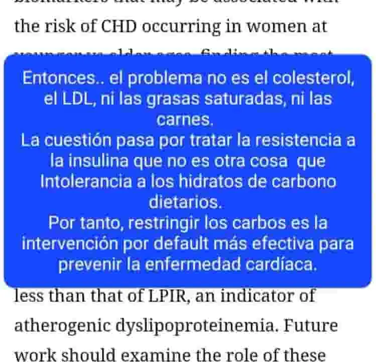 Análisis de trabajo científico sobre hiperinsulinemia.