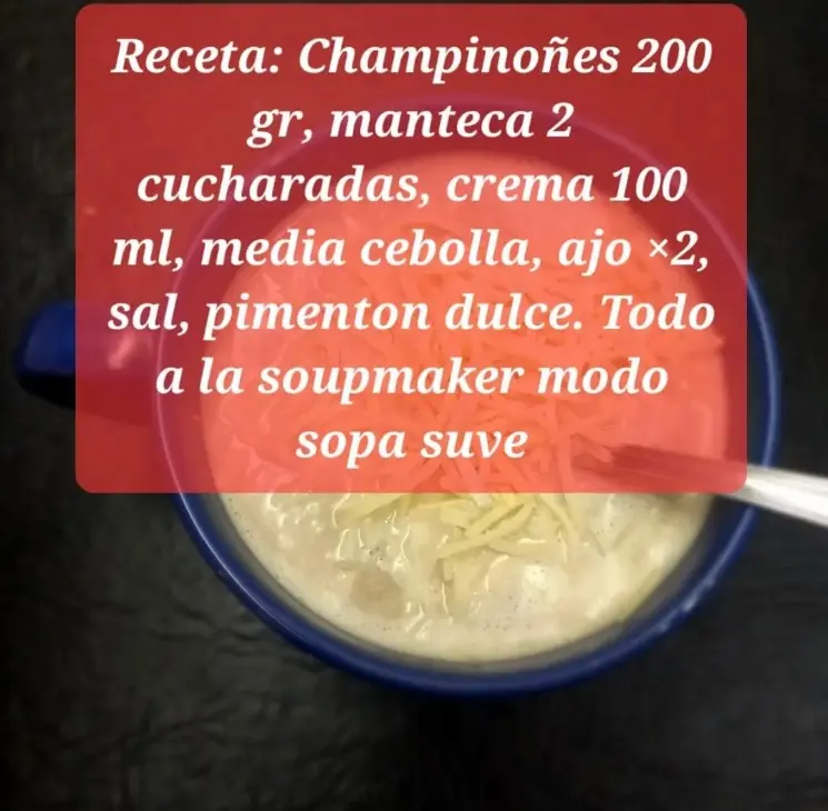 infografia de sopa crema. Receta.